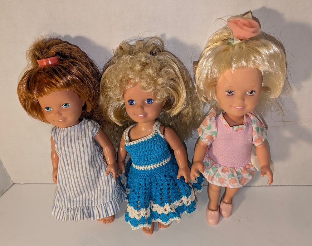 Vintage 1987 10" Playskool Dolly Surprise Dolls Hair Grows Works